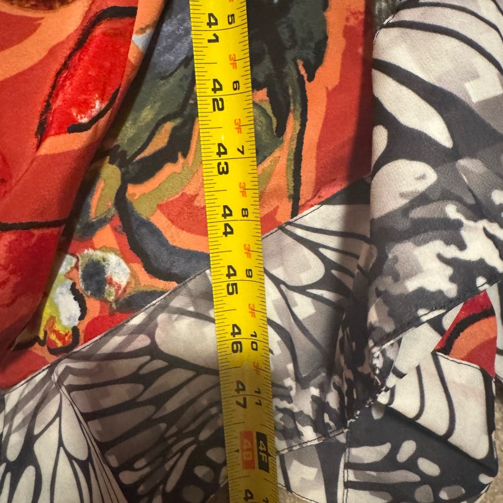 John Mark Vibrant Floral Asymmetrical Dress Sz L - Picture 13 of 13